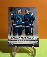 2024-25 Upper Deck Macklin Celebrini Will Smith Young Guns Teammates Rookie Card. rookie card picture