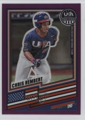 2026 Panini Stars & Stripes Prizm Purple Prizm 137/199 Chris Rembert #86 0u8i