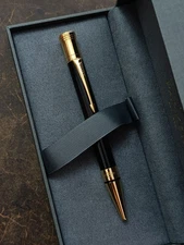 Parker Duofold Black Gold Ballpoint Pen New
