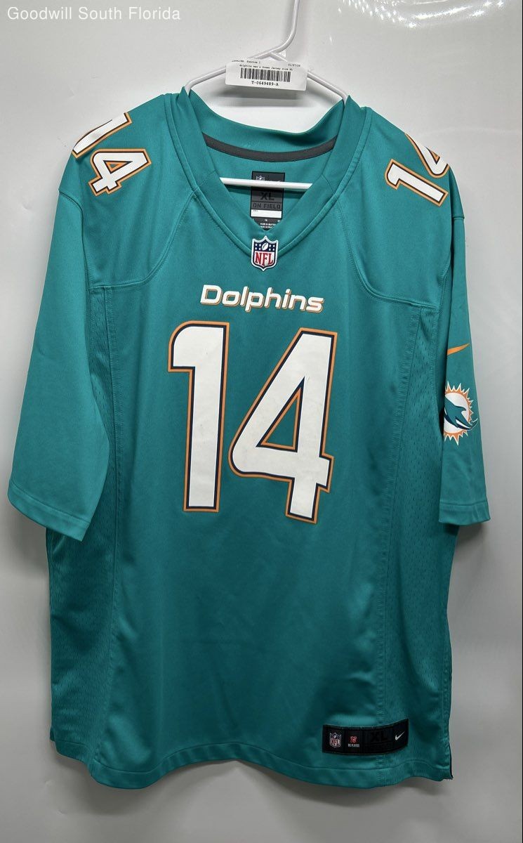 Nike Mens Green Miami Dolphins Jarvis Landry #14 NFL Football Jersey Size XL