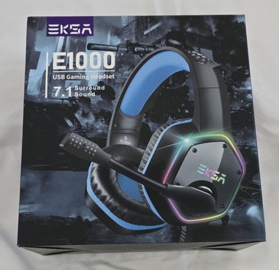 EKSA E1000 USB Gaming Headset - PS4 PC MAC - 7.1 Surround - Pouch