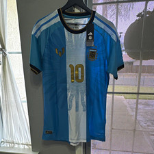 adidas Argentina Lionel Messi #10 Soccer Jersey Unisex Adult XL Blue/White