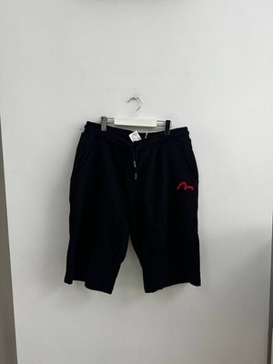 NEW WITH TAGS Iconic EVISU RED Print Regular Fit Sweatshorts SIZE