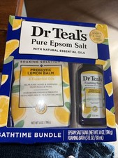 Dr Teal  s Prebiotic Lemon Balm Foaming Bath  Epsom Salt Bath Bathtime Bundle