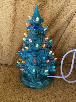 Vintage Keramik Weihnachtsbaum, funktionstüchtig