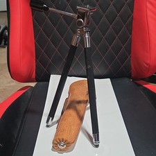 vintage Optima Pan/Tilt Head Metal Camera Tripod, Foldable Legs, 45in Height