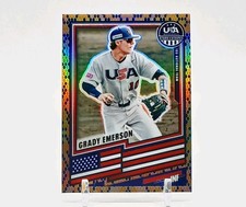 Snakeskin SSP Grady Emerson 2026 Panini USA Stars & Stripes Prizm #141 RC Rookie