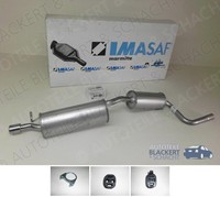 Imasaf ESD Auspuff Endtopf + Anbauteile für Fiat Uno SX 50 + 60 + 70 1.1/1.3/1.4