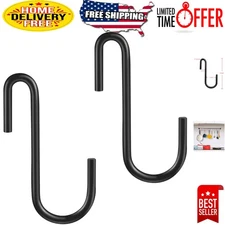 10 Pack S Hooks - 3 Inch Heavy Duty for Kitchen, Bath & Office