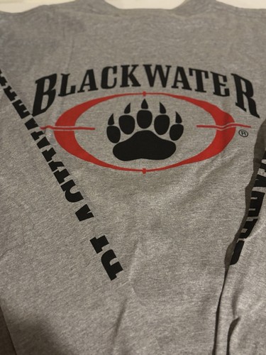 Rare Blackwater long sleeve Shirt Size 2XL Grey Gray - Afbeelding 7 van 8