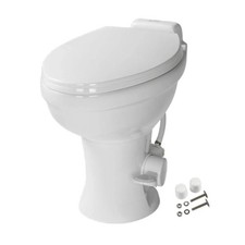 Lippert 2022113192 Flow Max Rv Toilet Elongated Porcelain White