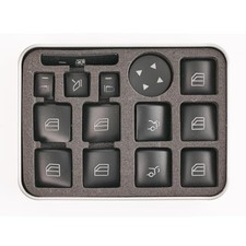 14Pcs Interior Door Window Switches Interior Window Trim Stickers 14PCs Black