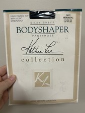 Kathie Lee Bodyshaper Silky Sheer Pantyhose Med/Tall NAVY Control Top