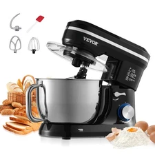 VEVOR Stand Mixer 5.1 QT Electric Dough Mixer 10 + P Speeds Kitchen Food Beater