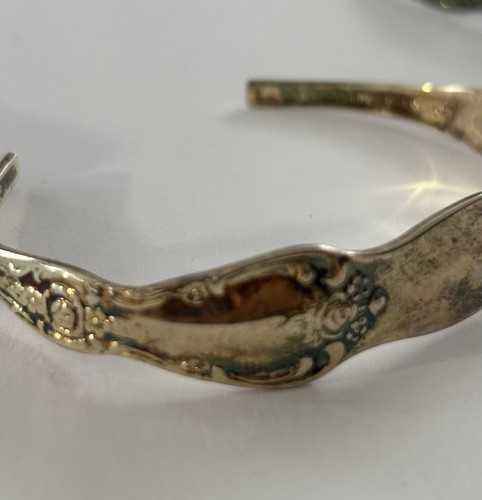 WM.A. PULSERAS BRAZALETE CUCHARA DBL FLORALES CHAPADAS EN PLATA ROGERS ONEIDA LTD VINTAGE - Imagen 13 de 16