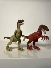 Jurassic World Velociraptor Action Figures x2 - Red Raptor & Fierce Force Raptor