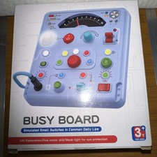 Busy Board Montessori Toys for Toddlers 3 Up Year Old with 13 LED Lights