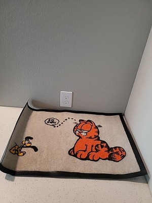 Rare Vintage  Garfield Welcome Doormat Go Away With Odie