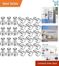 30Pcs Refrigerator Magnets Whiteboard Strong Silver Push Pin Office Decor