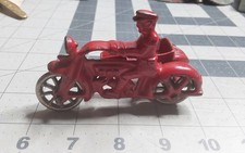 Hubley Cast Iron Cop Motorcycle Sidecar