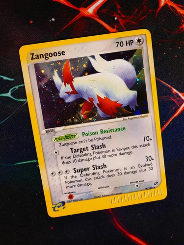 MP+ Pokemon ZANGOOSE Card EX SANDSTORM Set #14/100 Holo Foil Rare#2