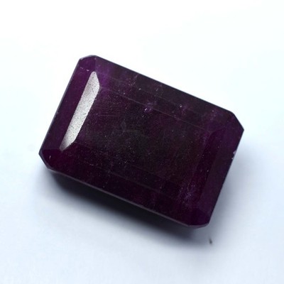 Natural Burmarian CERTIFIED Red Ruby Emerald Shape 166.14 Ct Loose Gemstones