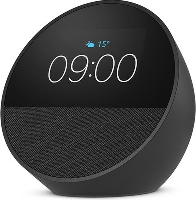 Amazon Echo Spot 2024 Schwarz   Smarter Lautsprecher mit Alexa