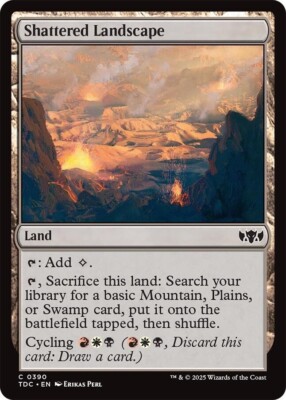 NM Shattered Landscape, MTG, Tarkir Dragonstorm, Magic the Gathering, 390
