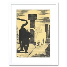 Painting Manet Rendezvous Cats Old Master Framed Picture Art Print 9x7 Inch