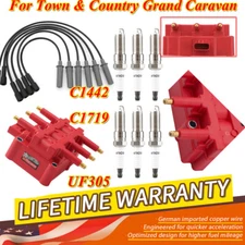 Ignition Coil and Spark Plugs and Wire Set for Chrysler Town & Country Pacifica