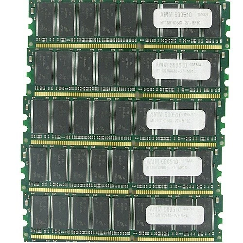 Lot Of 18 x Mixed Brands 1GB DDR PC2700 3200 333MHz Ram ECC Unbuffered Memory - Image 2 of 4