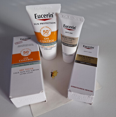 Eucerin  Sun Protection 50+ (20 ml), Eucerin Anti-Age Hyaluron-Filler (5 ml) NEU