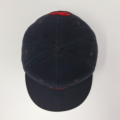 Nike Penny Flight Hat Cap Snapback Black Red Logo Wool Blend