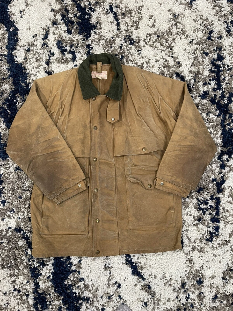 Vintage CC Filson Tin Cloth Paraffin Waxed Cruiser Jacket XL 51