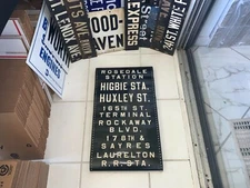  NY NYC QUEENS BUS ROLL SIGN ROSEDALE NY STATION ROCKAWAY LAURELTON 165 TERMINAL