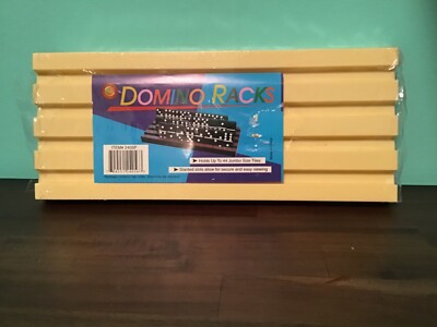1PK 2 Plastic Dominoe Racks Hold up to 44 Jumbo Tiles Each Card & Dominos Holder
