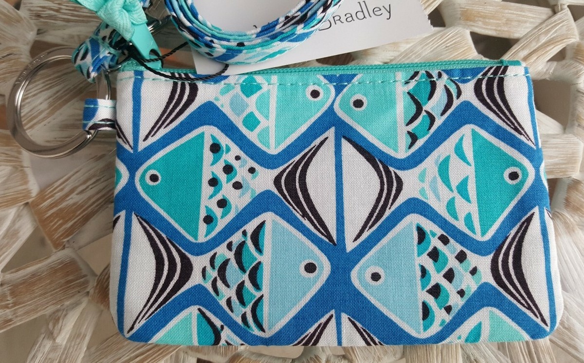 ぽむ Vera Bradley Zip ID Case & Lanyard ~ GO FISH BLUE | eBay