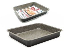 LASAGNERA DA FORNO ANTIADERENTE CON BORDO TEGLIA RETTANGOLARE CM 30 35 40 PIETRA