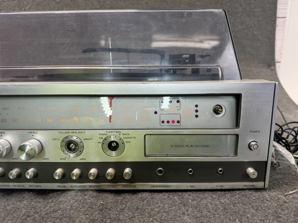 Rare VTG Sears Record/Cassette/8 Track/Am/Fm Player Model 132.91861900 Fast Ship - Image 3 of 4