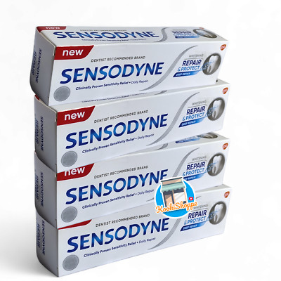 Sensodyne Repair & Protect Deep Repair Whitening Toothpaste 100g x 4 Fast Ship