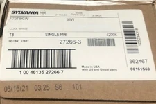 24 Pieces Sylvania 27266 F72T8/CW 4200K T8 Bulbs Single Pin 700 Series