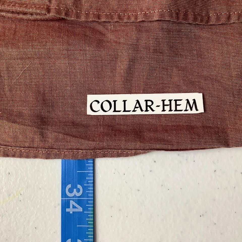 Camisa de Vestir Ermenegildo Zegna Grande Marrón Brillo Manga Larga 100% Algodón Italia Foto 4 de 4