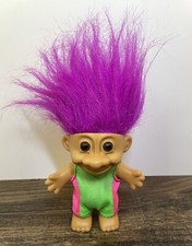 Vintage Russ 4" Troll Doll Scuba Snorkel Pink Green Wetsuit