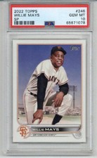 2022 TOPPS #246 WILLIE MAYS CARD SAN FRANCISCO GIANTS PSA 10 SP LOW POP RARE