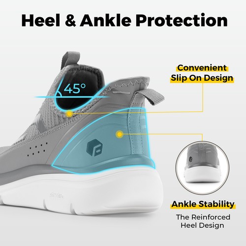 FitVille Mens Extra Wide Slip on Walking Shoes with Arch Support Sneakers Casual - Picture 42 of 58