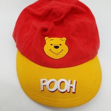 Walt Disney World Kids Baby Winnie the Pooh Fitted Hat Red Yellow READ