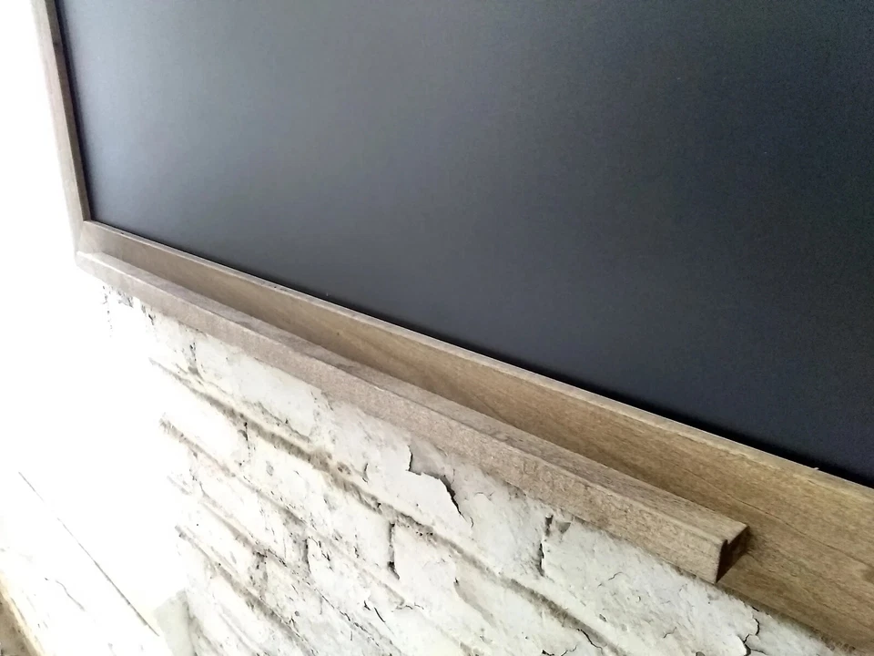 Modern Rustic Farmhouse Chalkboard with Optional Chalk Ledge - Dark Walnut (Mult - Image 4 of 4