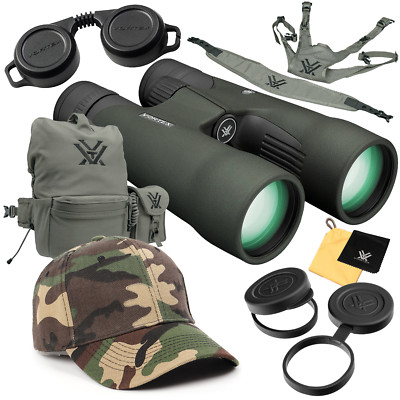 Vortex Optics Razor UHD 12x50 Waterproof Binocular RZB-1250 w/Free CF Hat Bundle