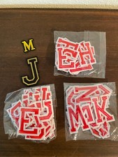 Misc Lot of Embroidered Iron-On Patches Alphabet Letters with free shipping