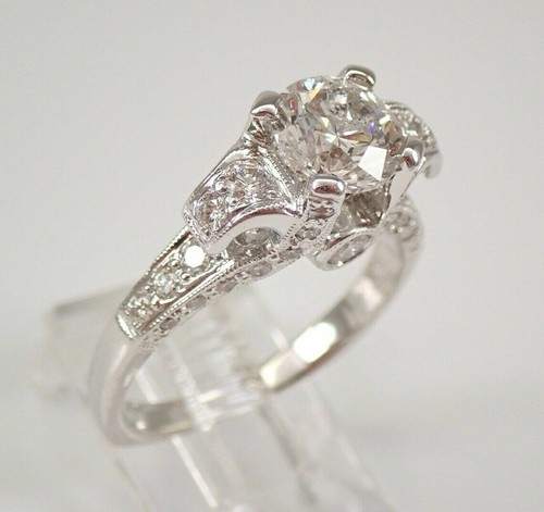 2.00Ct Lab-Created VVS1 Diamond Three Stone Engagement Ring 14K White Gold Fn - Picture 6 of 7